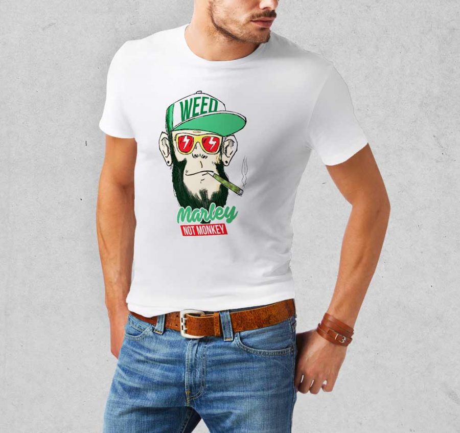 T-shirt Marley not monkey