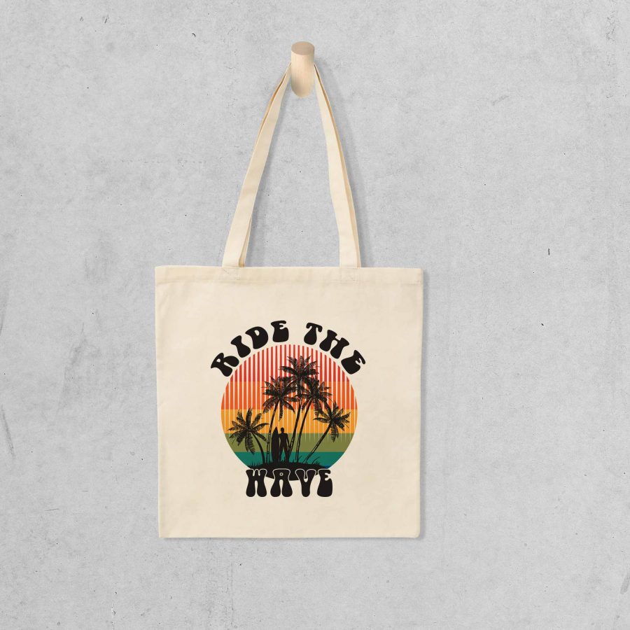 Tote bag Ride the wave