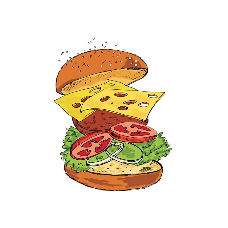 T-shirt BFF burger
