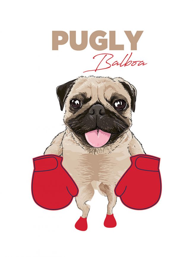 T-shirt Pugly balboa