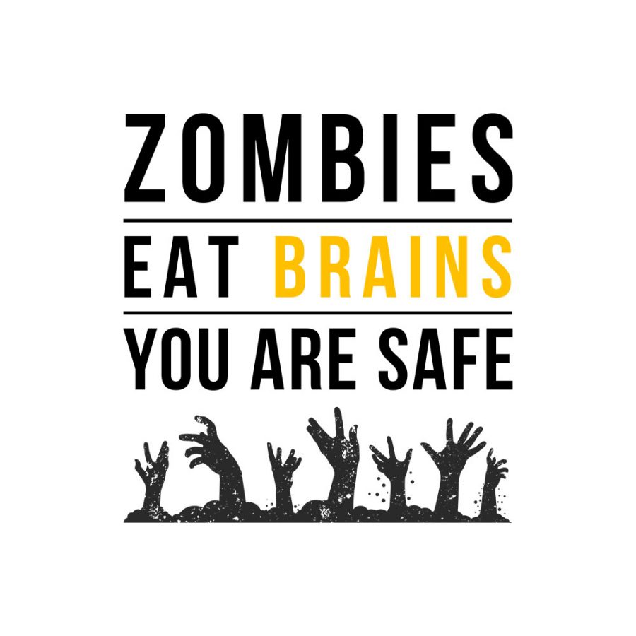 T-shirt Zombies brains
