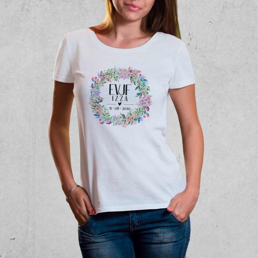 T-shirt EVJF Fleuri