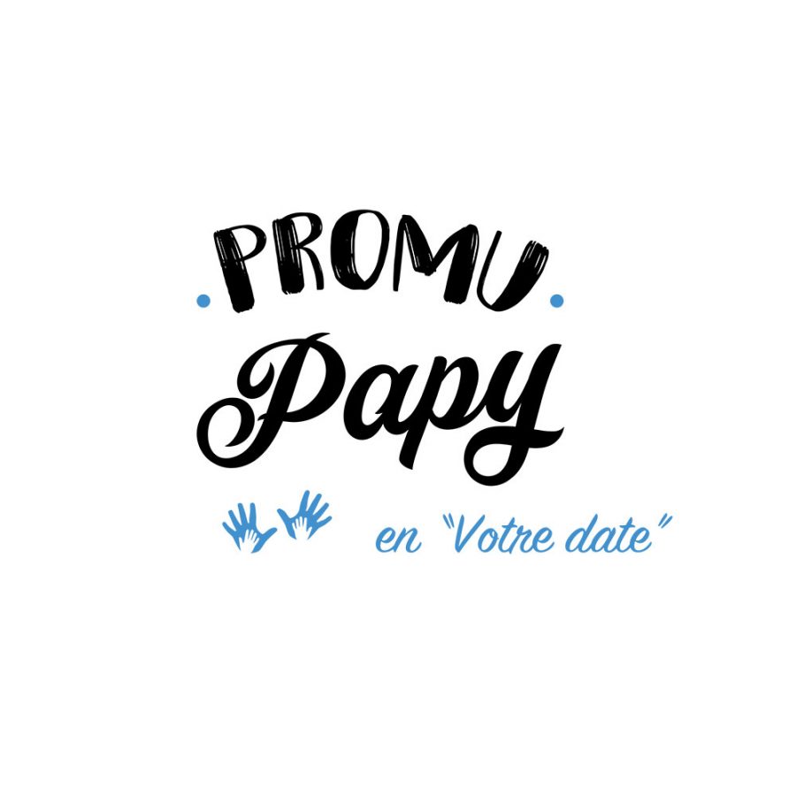 T-shirt Promu papy bleu personnalisé