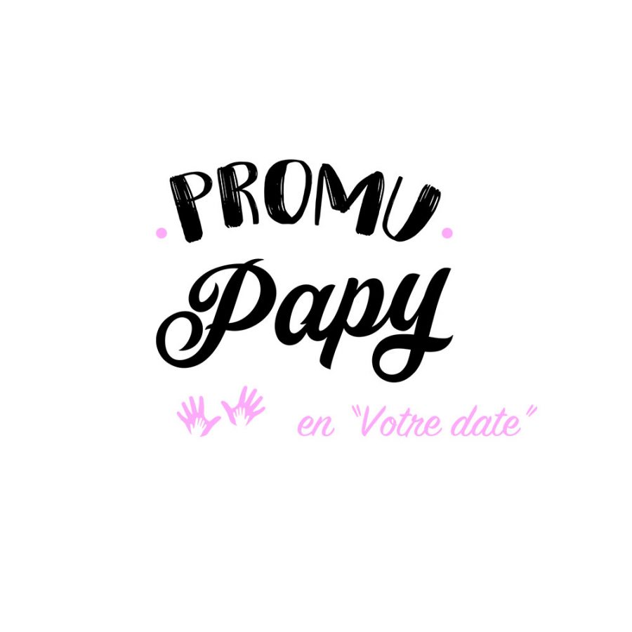 T-shirt Promu papy rose personnalisé