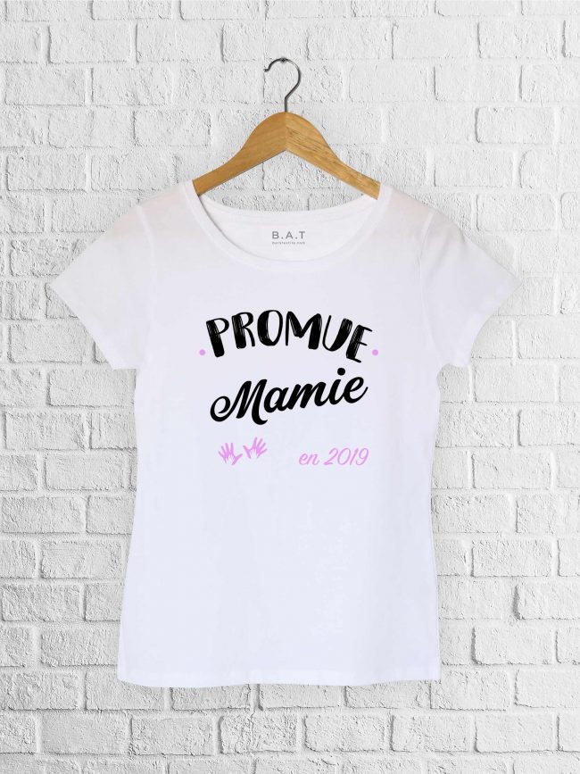 T-shirt Promue mamie rose personnalisé