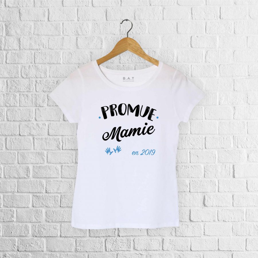 T-shirt Promue mamie bleu personnalisé