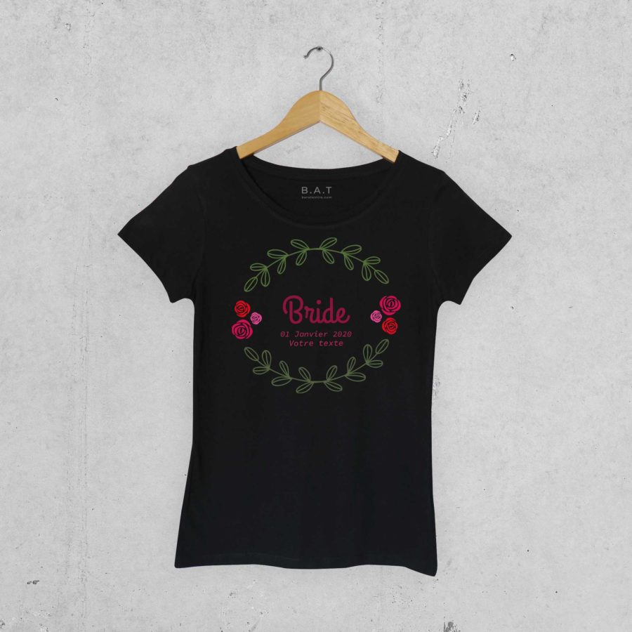 T-shirt EVJF Bride flower