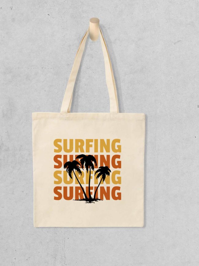 Tote bag Surfing