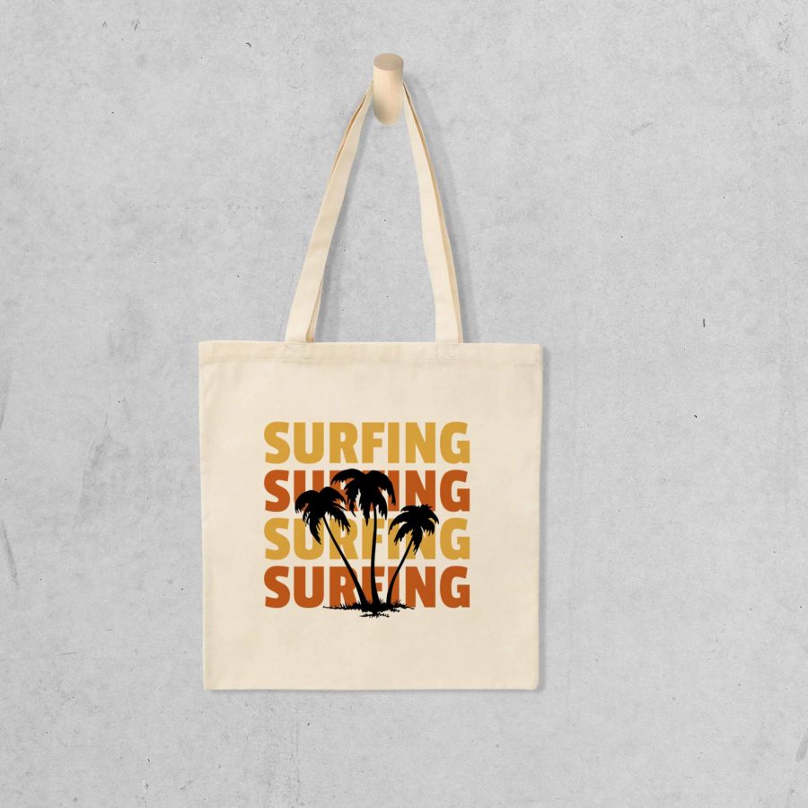 Tote bag Surfing