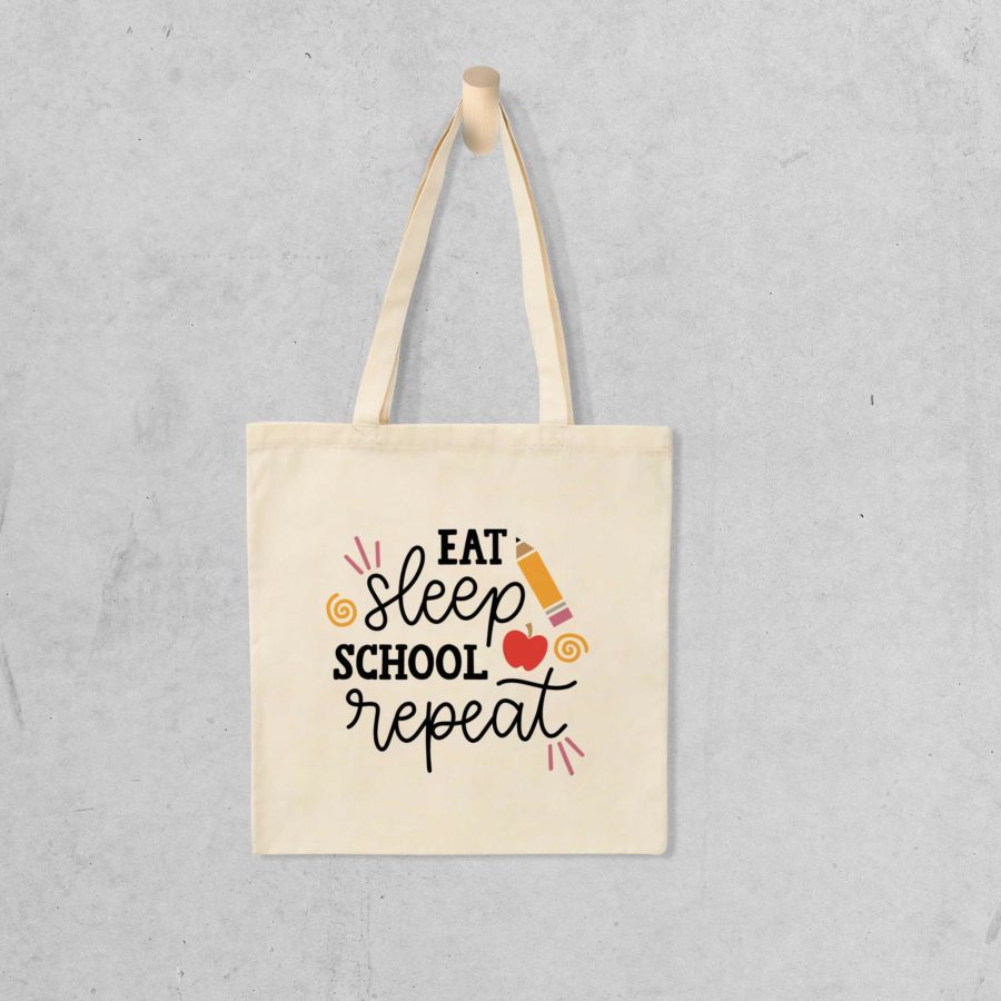 Tote bag Eat Sleep School Repeat