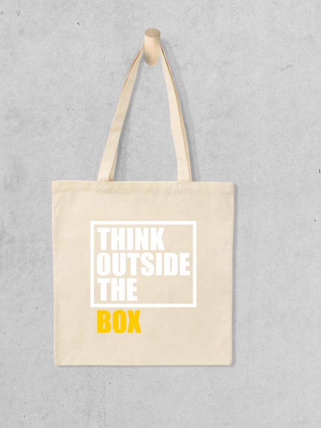 Tote bag Think outside the box