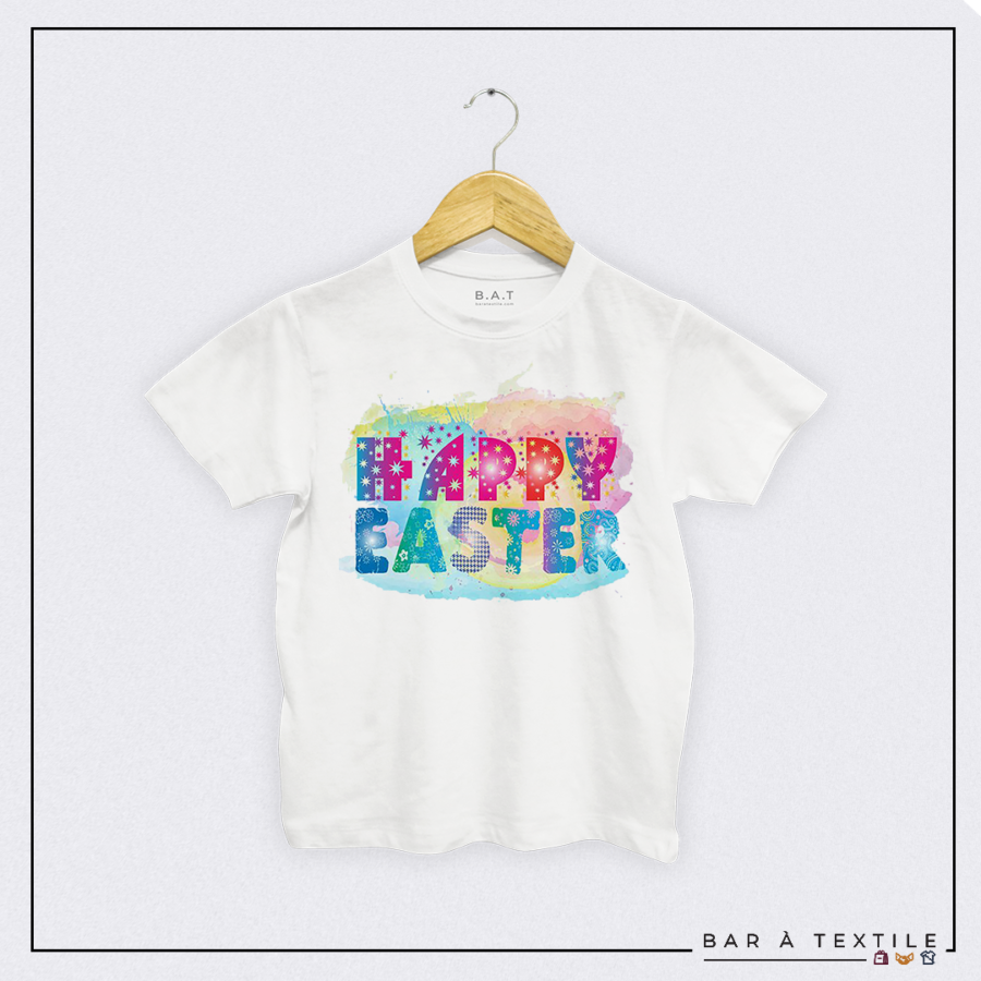 T-shirt Happy Easter coloré