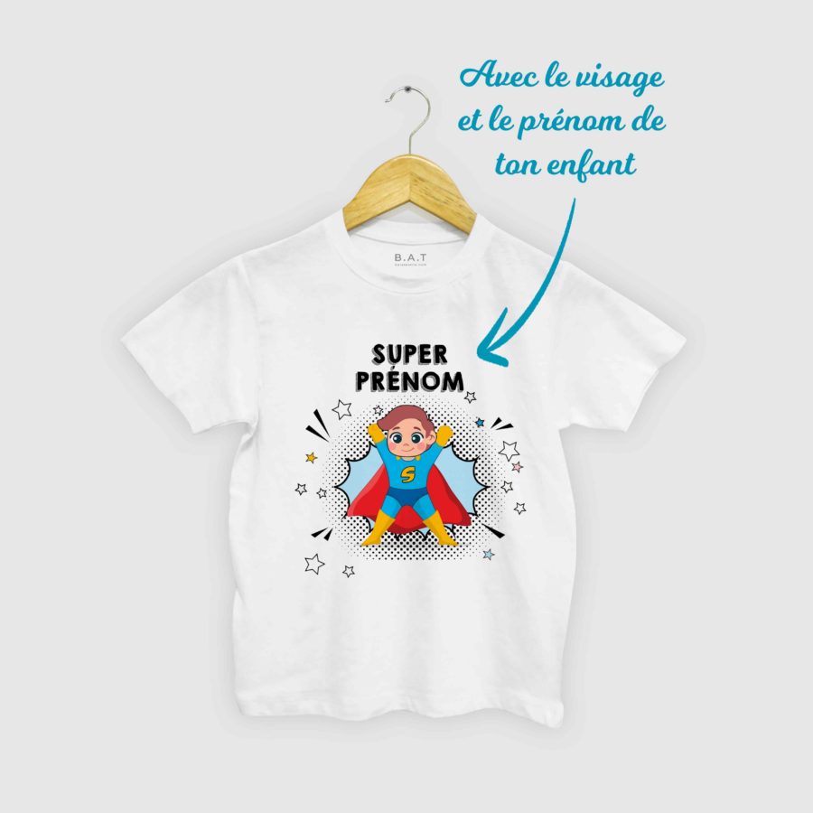 T-shirt SuperHero Personnalisable